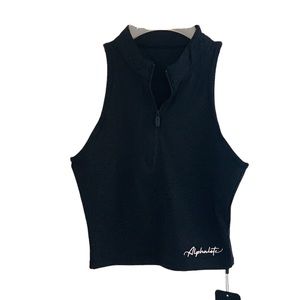 Alphalete Pulse Zip Crop Tank Top Size Medium